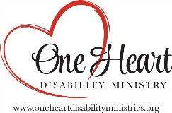 one heart disability ministry event logo