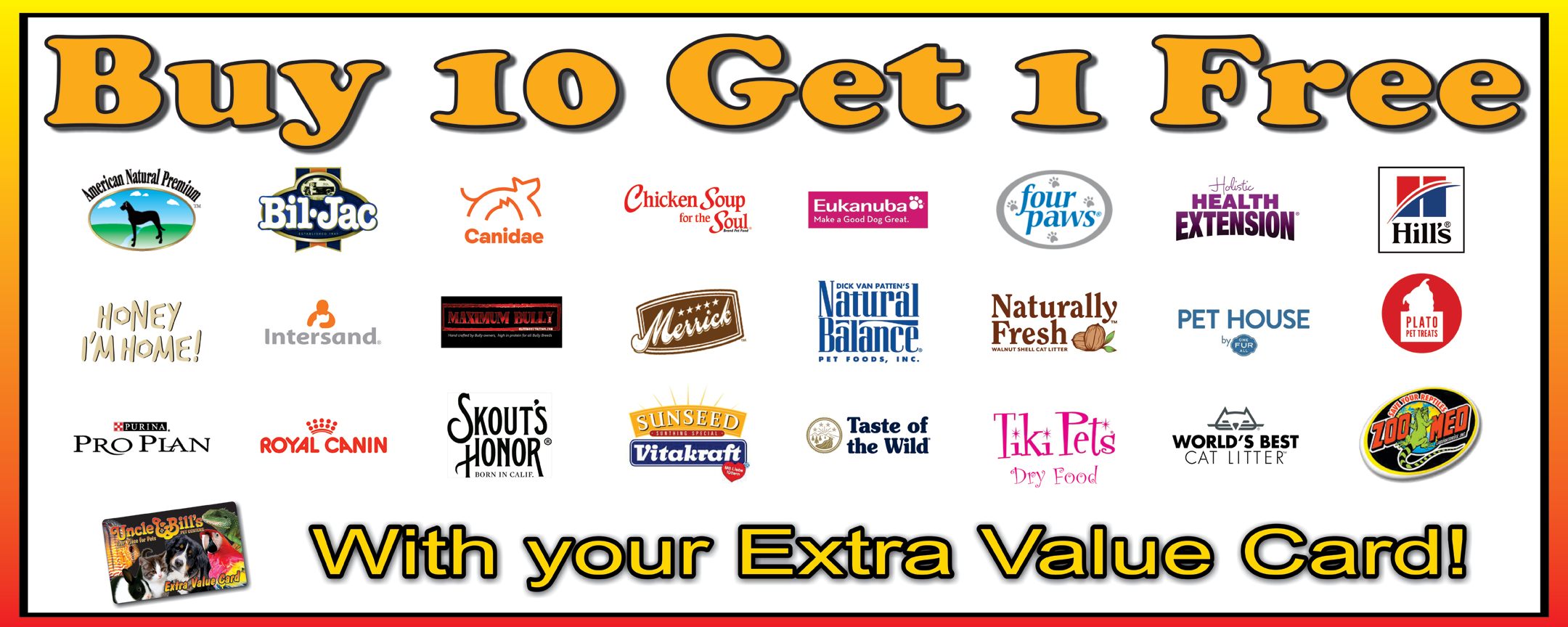 Uncle Bill's Buy 10 Get 1 Free Frequent Buyer Programs