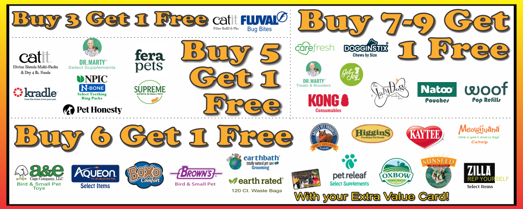 Uncle Bills Frequent Buyer Programs Buy 3 to 12 Get 1 Free Pet Supplies