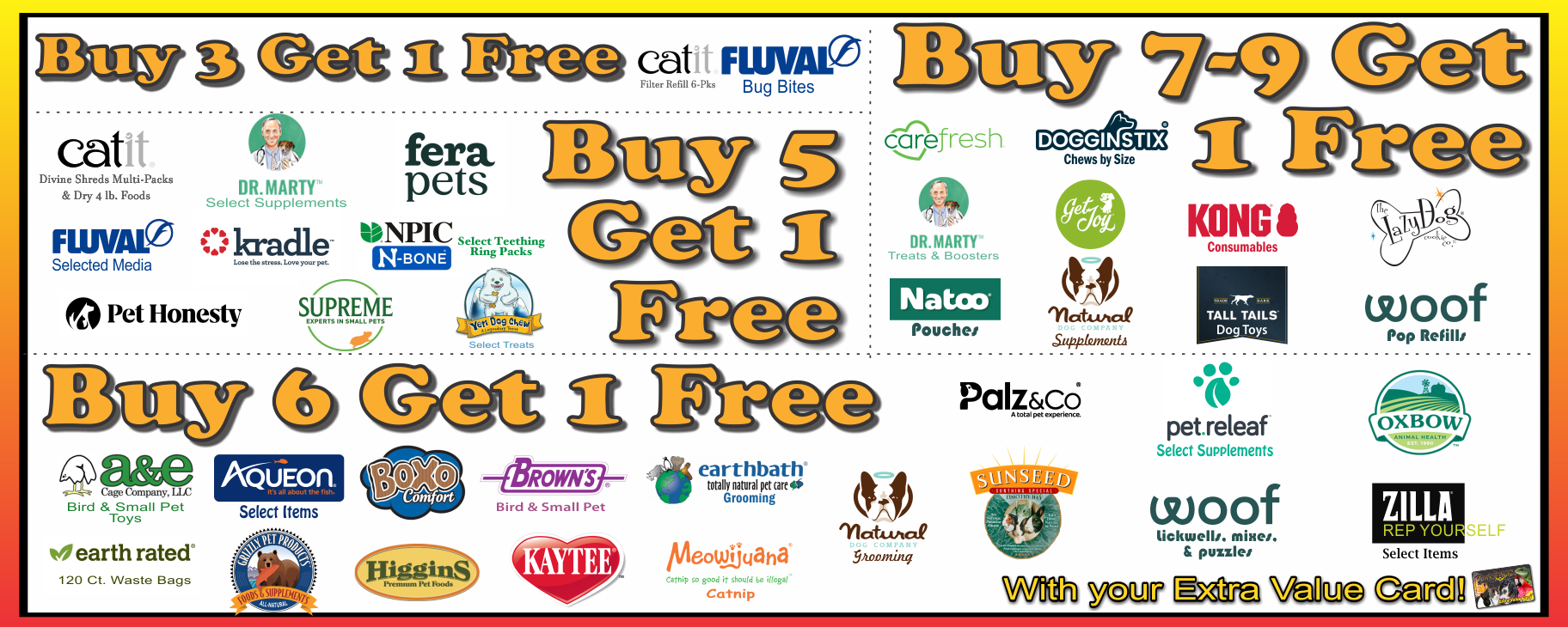Uncle Bills Frequent Buyer Programs Savings Buy 3 to Buy 9 Get 1 Free